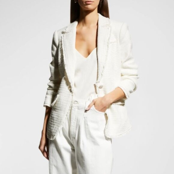 Cinq à Sept Khloe Bouclé Blazer in Gardenia, NWT, Size 4 - Picture 2 of 15
